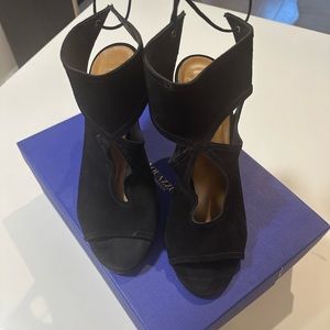 Aquazurra suede cutout heels